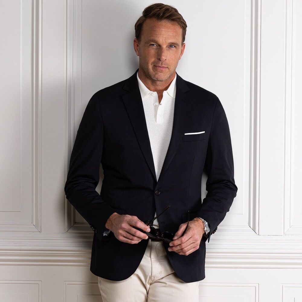 Collars & Co Maverick Performance Blazer Black Jacket 44 Reg
